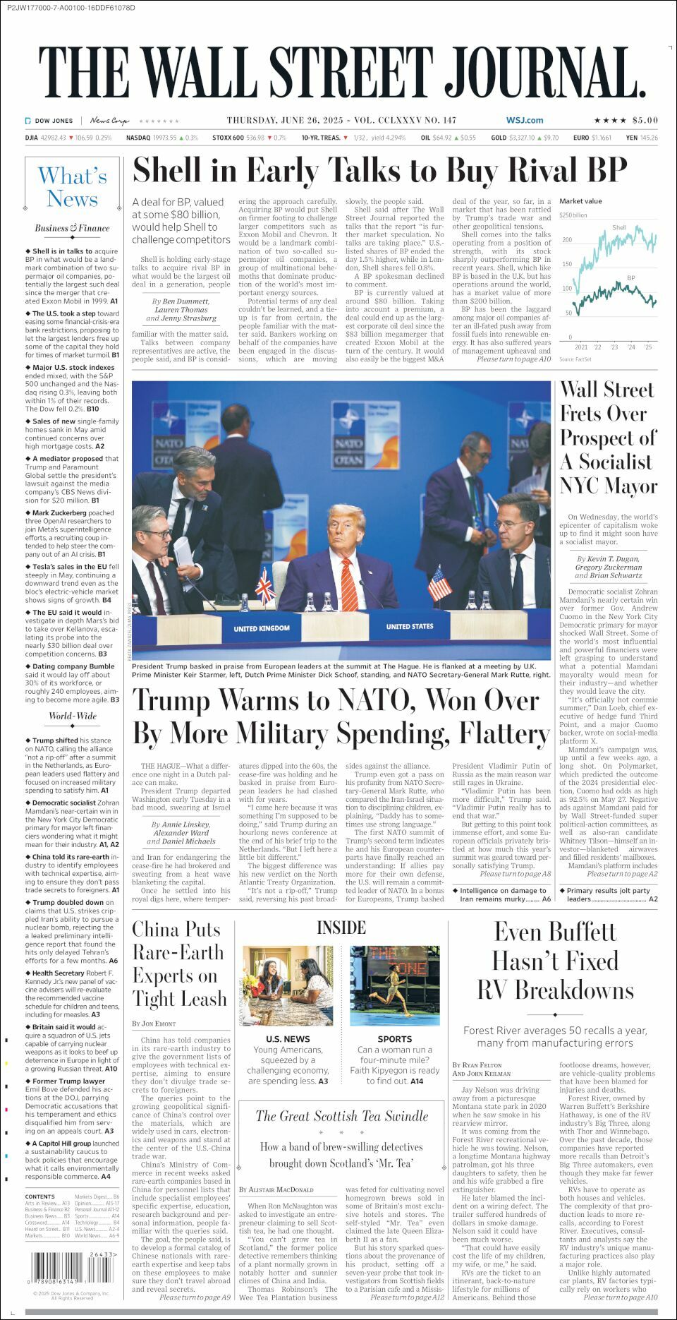 The Wall Street Journal, edición del jueves 26 de junio de 2025 The Wall Street Journal, edición del jueves 26 de junio de 2025