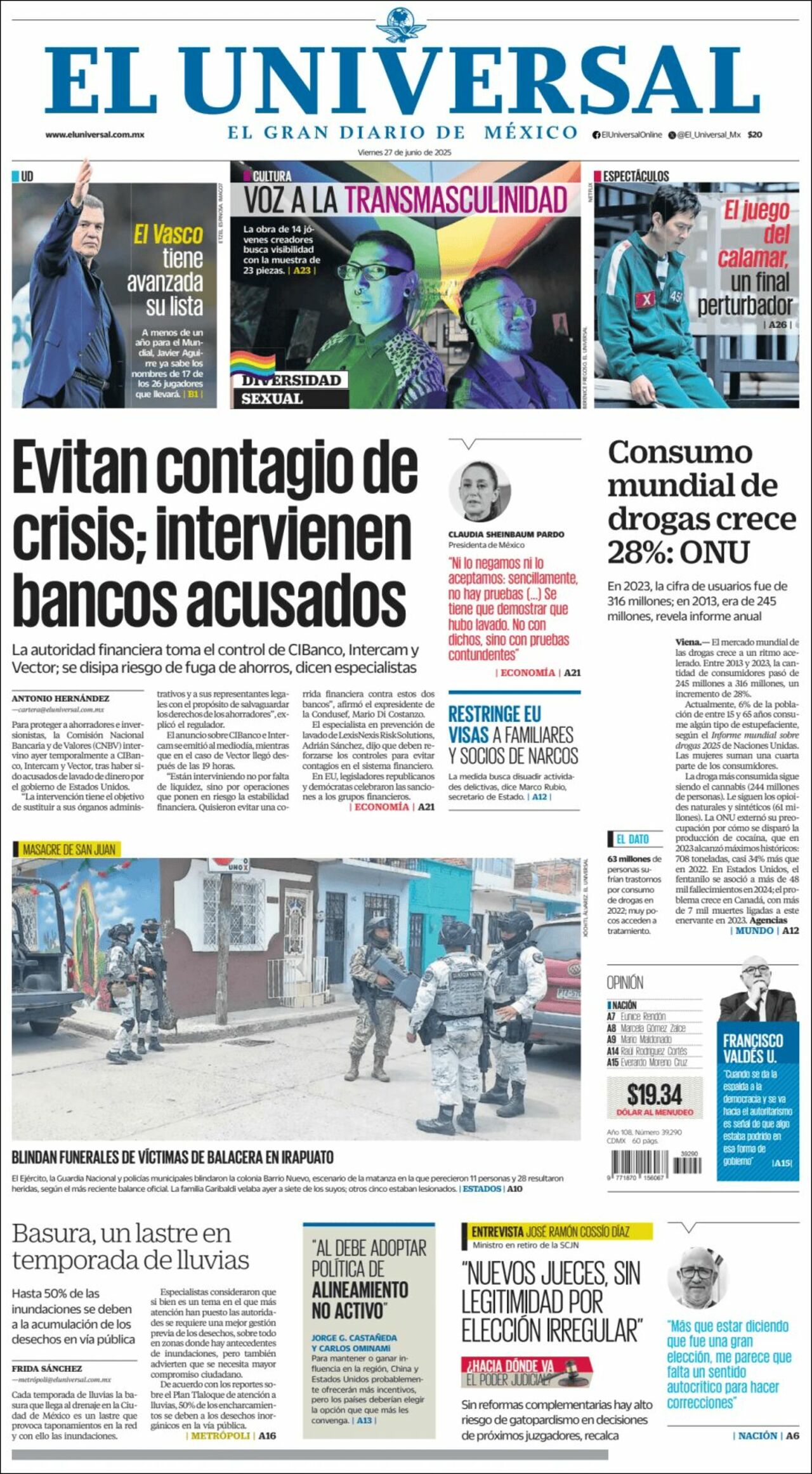 El Universal, edición del viernes 27 de junio de 2025 El Universal, edición del viernes 27 de junio de 2025