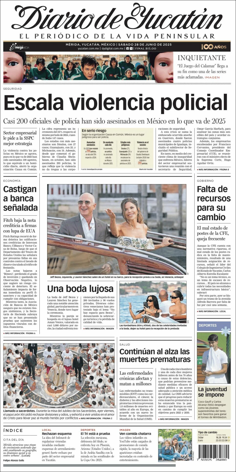 El Diario de Yucatán, edición del sábado 28 de junio de 2025 El Diario de Yucatán, edición del sábado 28 de junio de 2025