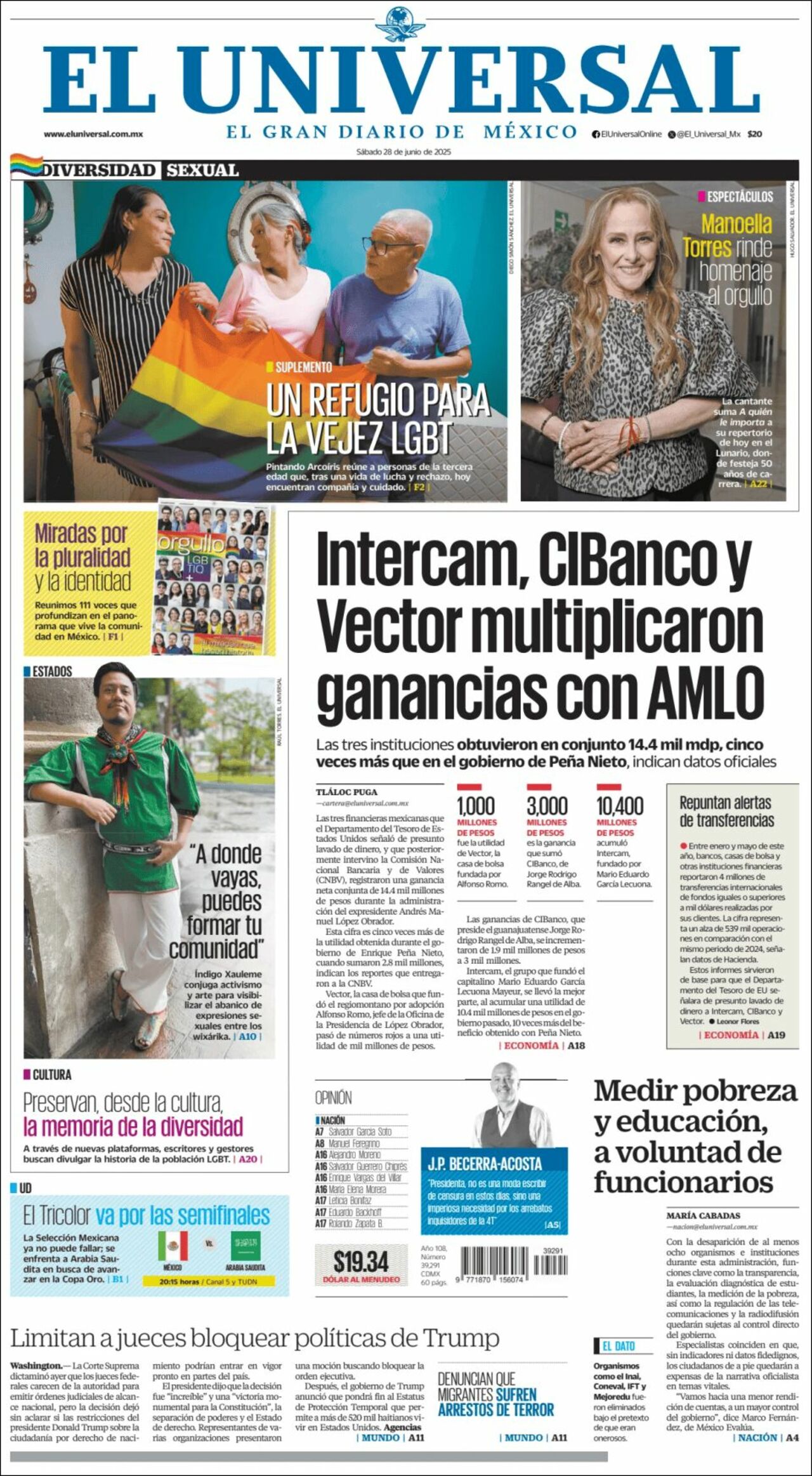 El Universal, edición del sábado 28 de junio de 2025 El Universal, edición del sábado 28 de junio de 2025