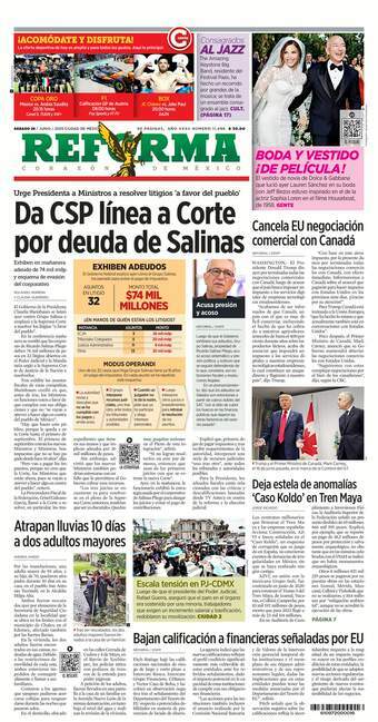 Reforma, edición del sábado 28 de junio de 2025 Reforma, edición del sábado 28 de junio de 2025