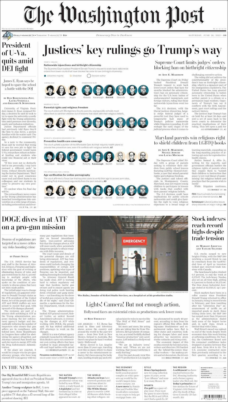 The Washington Post, edición del sábado 28 de junio de 2025 The Washington Post, edición del sábado 28 de junio de 2025
