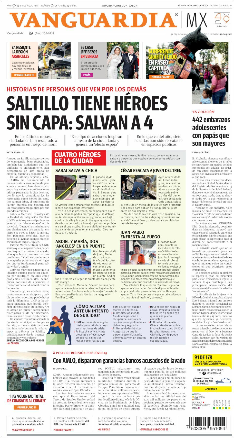 Vanguardia, edición del sábado 28 de junio de 2025 Vanguardia, edición del sábado 28 de junio de 2025