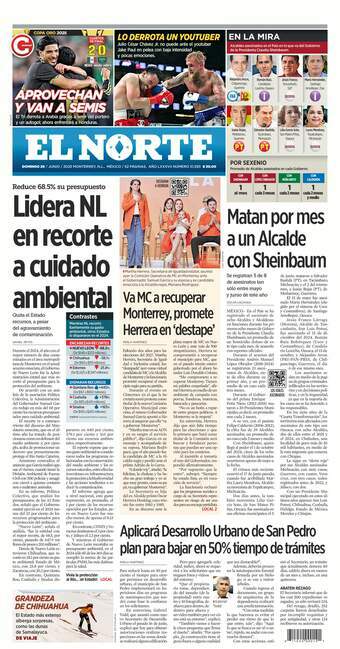El Norte, edición del domingo 29 de junio de 2025 El Norte, edición del domingo 29 de junio de 2025