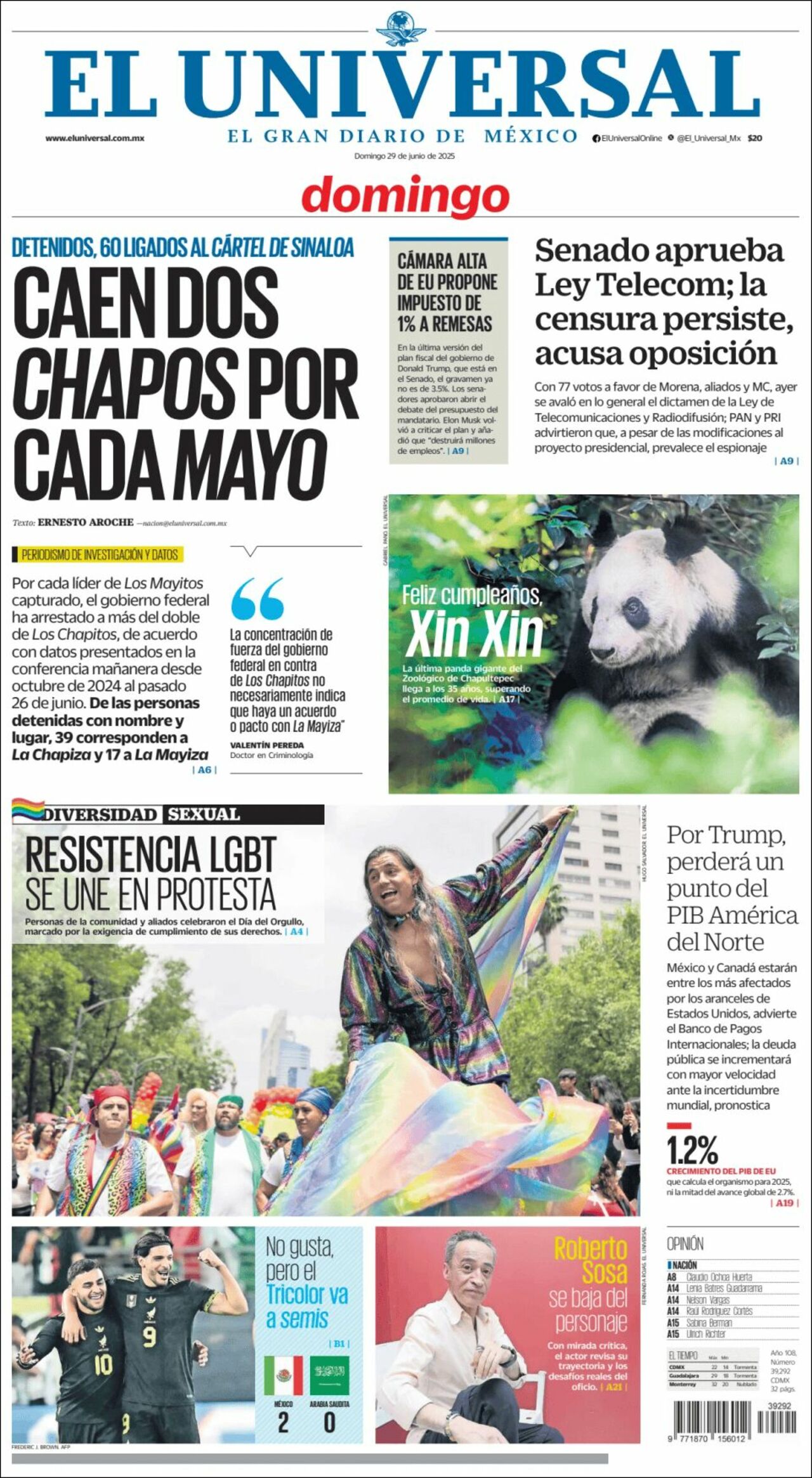 El Universal, edición del domingo 29 de junio de 2025 El Universal, edición del domingo 29 de junio de 2025