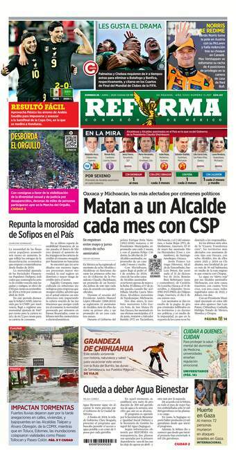 Reforma, edición del domingo 29 de junio de 2025 Reforma, edición del domingo 29 de junio de 2025