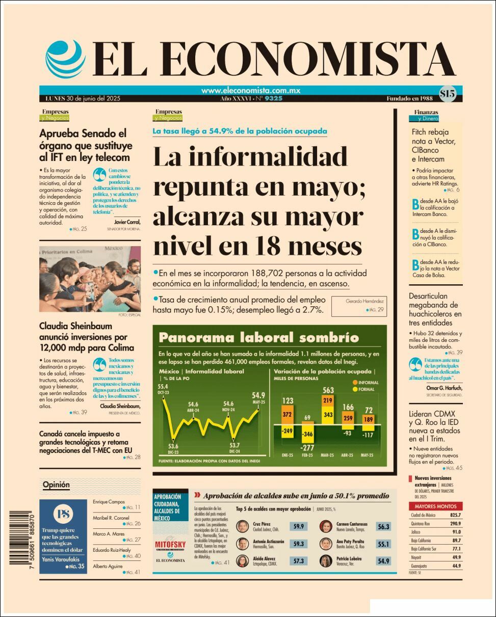 El Economista, edición del lunes 30 de junio de 2025