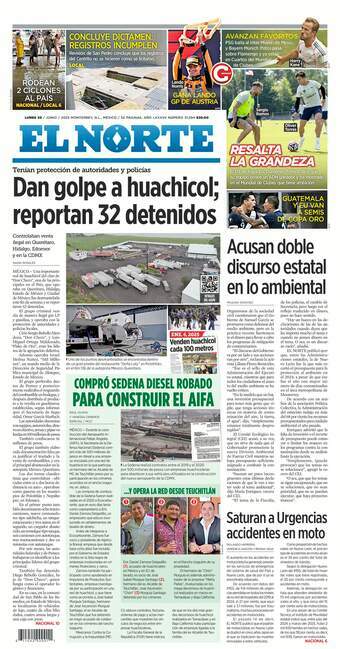 El Norte, edición del lunes 30 de junio de 2025