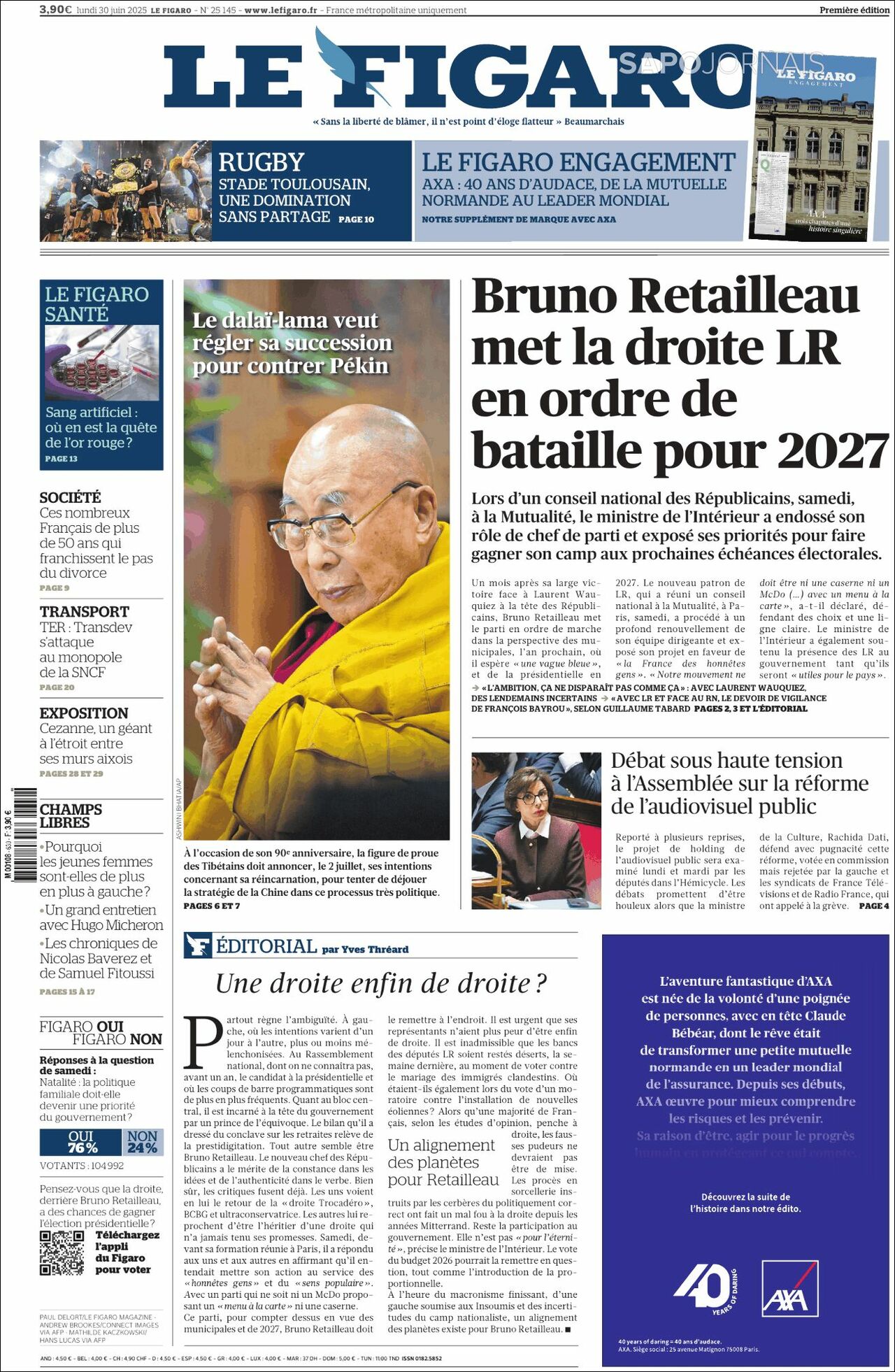 Le Figaro, edición del lunes 30 de junio de 2025