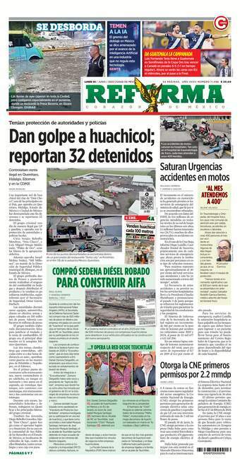Reforma, edición del lunes 30 de junio de 2025