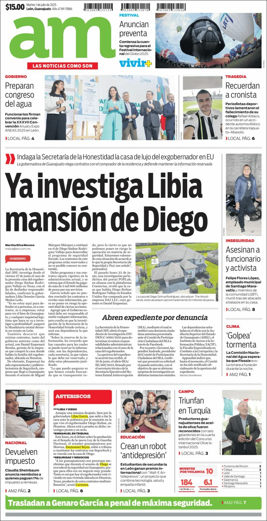 AM de León, edición del martes 01 de julio de 2025