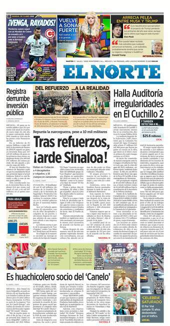 El Norte, edición del martes 01 de julio de 2025