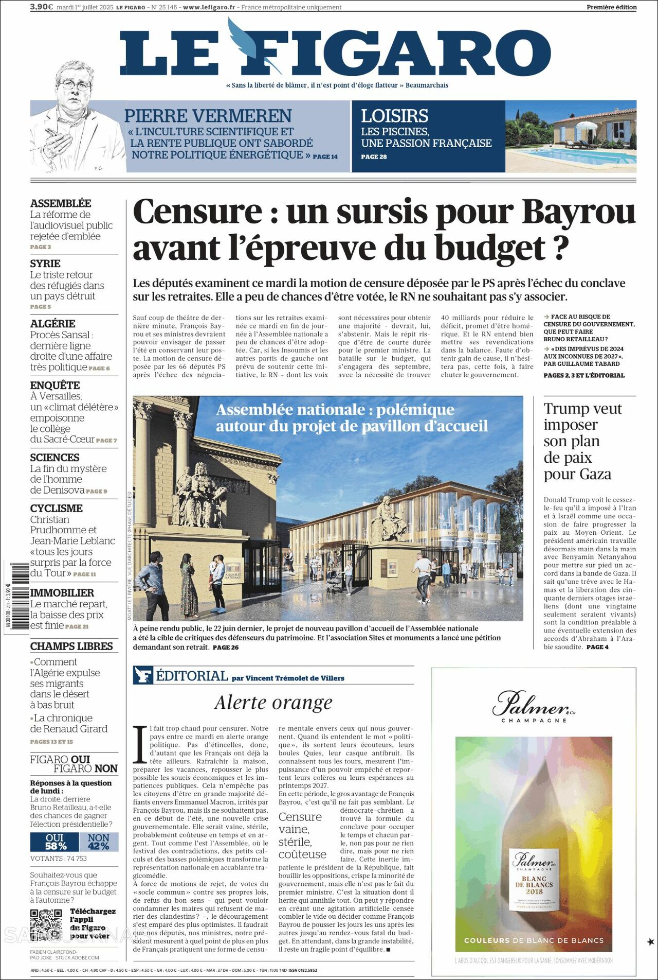 Le Figaro, edición del martes 01 de julio de 2025