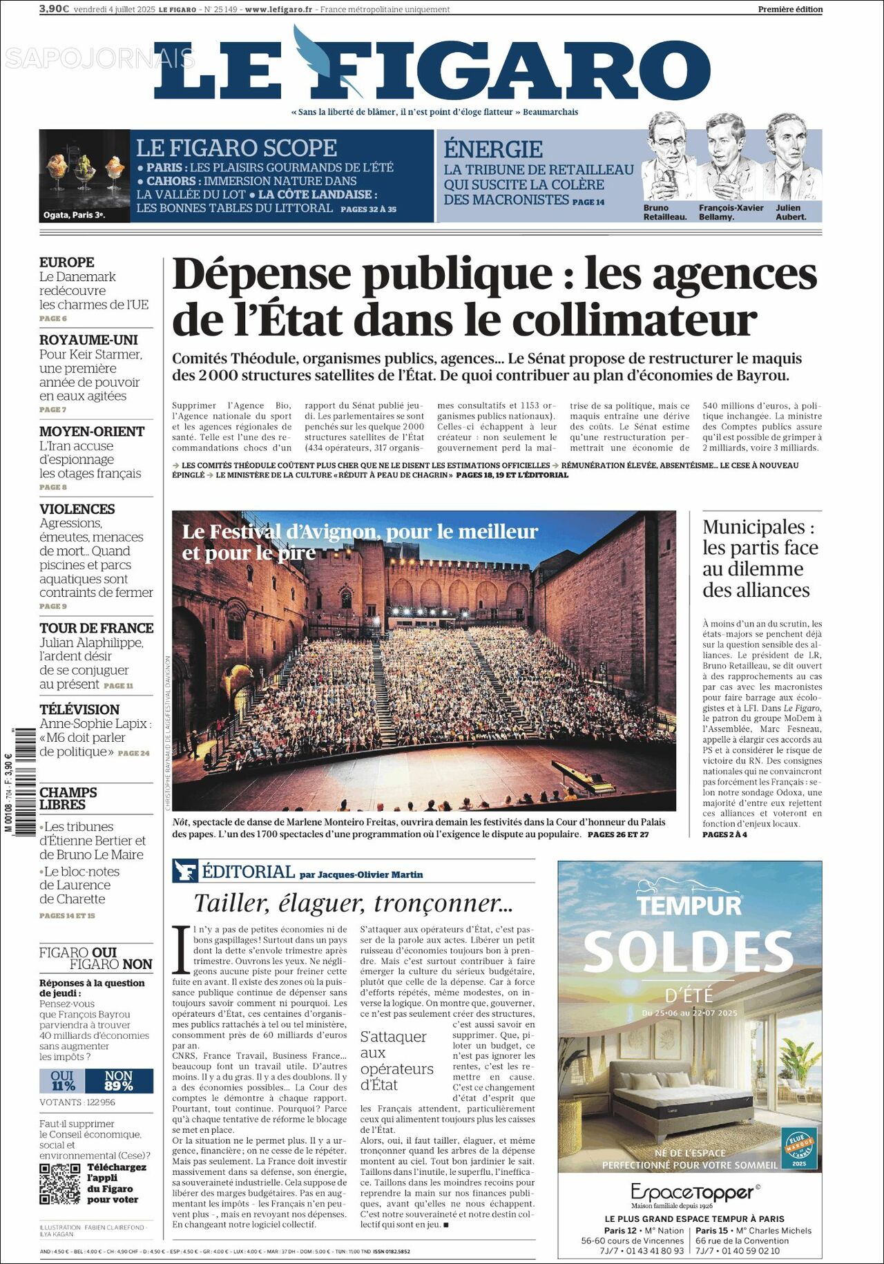 Le Figaro, edición del viernes 04 de julio de 2025 Le Figaro, edición del viernes 04 de julio de 2025