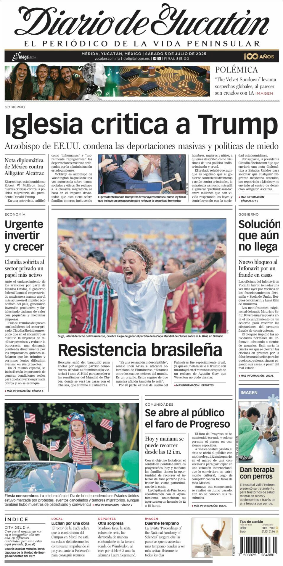 El Diario de Yucatán, edición del sábado 05 de julio de 2025 El Diario de Yucatán, edición del sábado 05 de julio de 2025