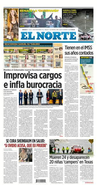 El Norte, edición del sábado 05 de julio de 2025 El Norte, edición del sábado 05 de julio de 2025