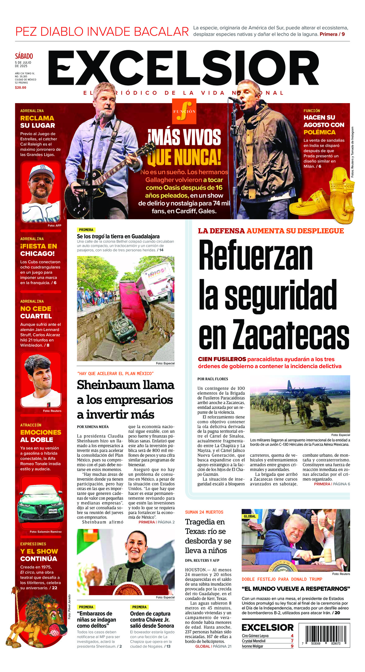 Excelsior, edición del sábado 05 de julio de 2025 Excelsior, edición del sábado 05 de julio de 2025