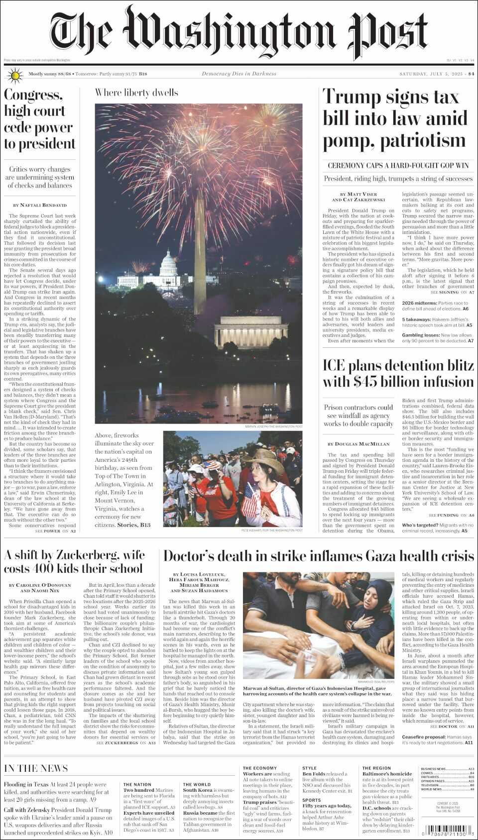 The Washington Post, edición del sábado 05 de julio de 2025 The Washington Post, edición del sábado 05 de julio de 2025