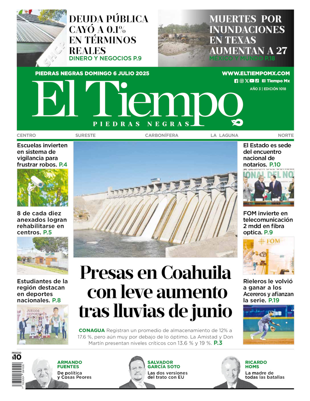 El Tiempo Piedras Negras, edición del domingo 06 de julio de 2025 El Tiempo Piedras Negras, edición del domingo 06 de julio de 2025