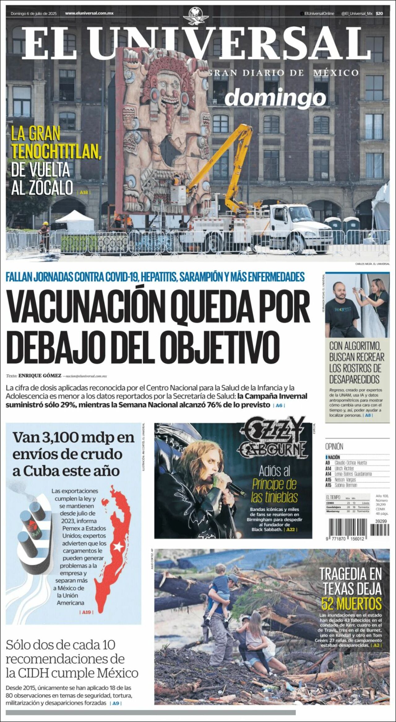 El Universal, edición del domingo 06 de julio de 2025 El Universal, edición del domingo 06 de julio de 2025