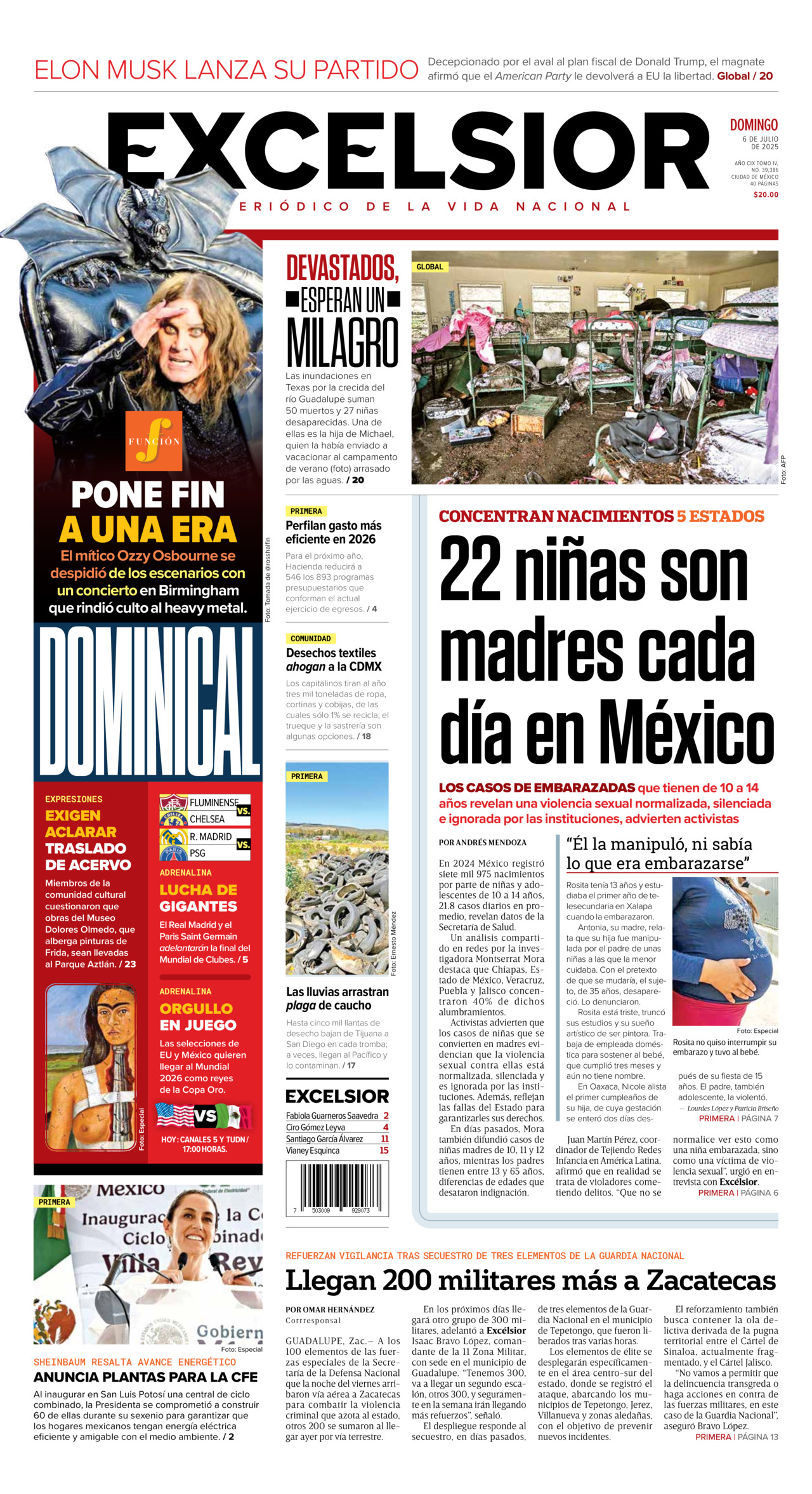 Excelsior, edición del domingo 06 de julio de 2025 Excelsior, edición del domingo 06 de julio de 2025