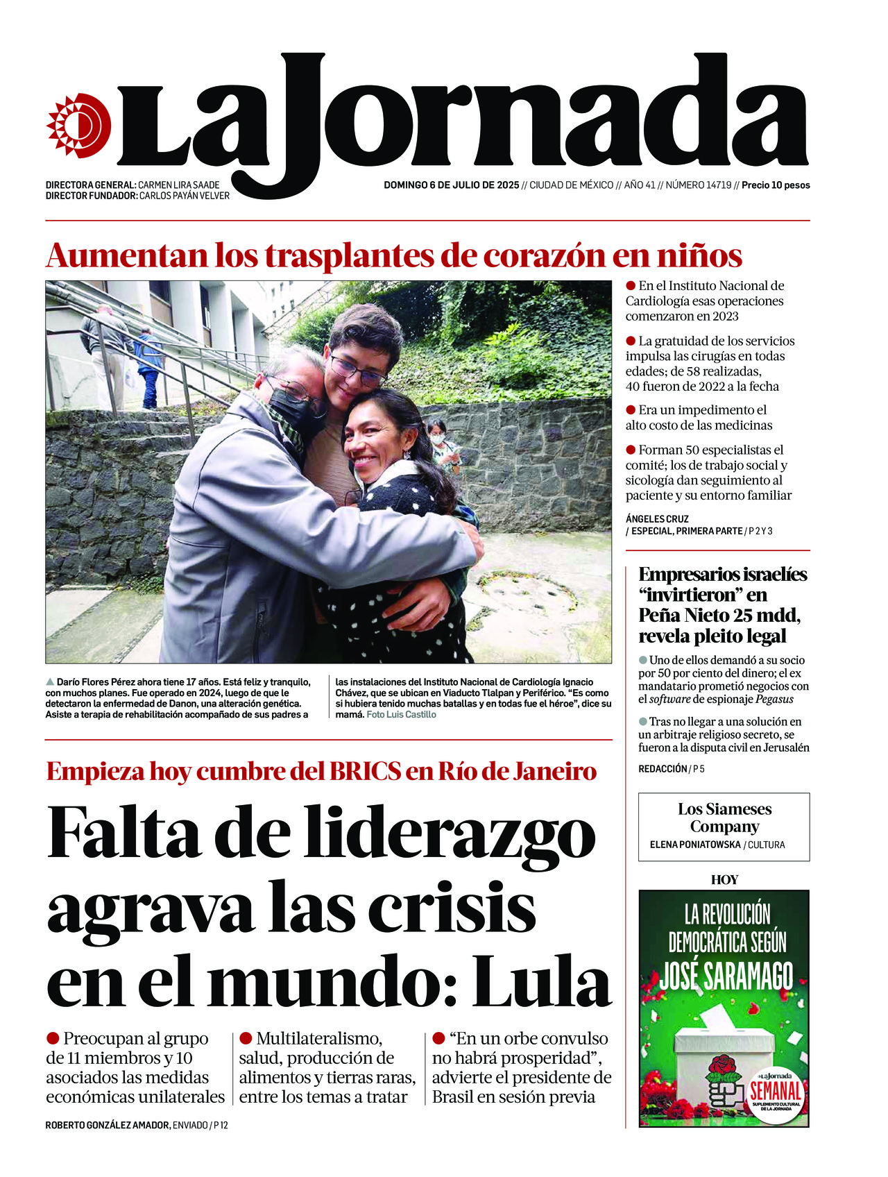 La Jornada, edición del domingo 06 de julio de 2025 La Jornada, edición del domingo 06 de julio de 2025