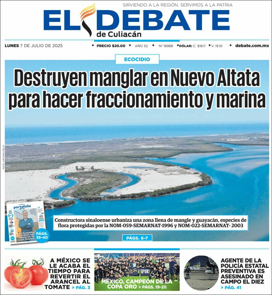 El Debate Culiacán, edición del lunes 07 de julio de 2025 El Debate Culiacán, edición del lunes 07 de julio de 2025