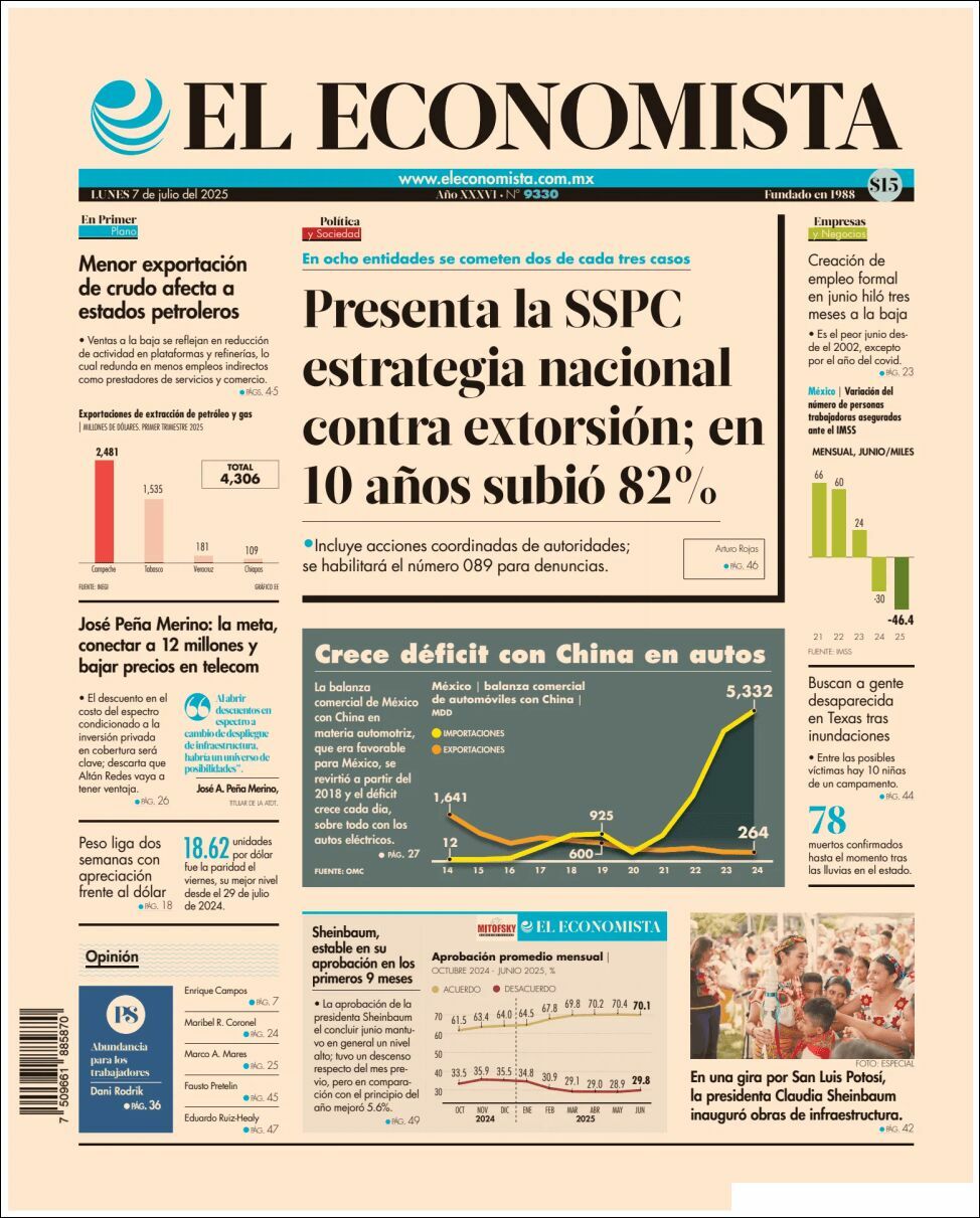 El Economista, edición del lunes 07 de julio de 2025 El Economista, edición del lunes 07 de julio de 2025