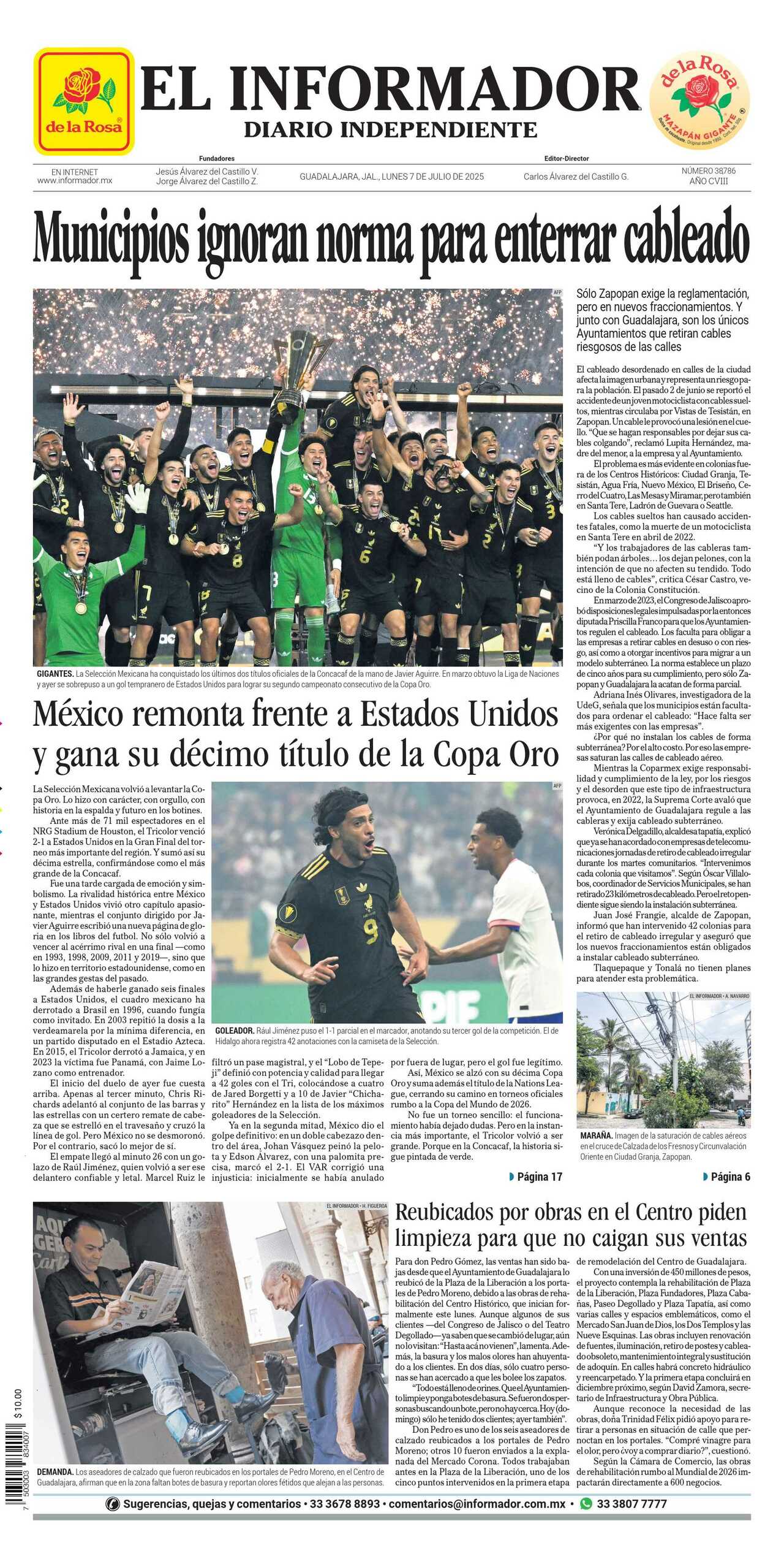 El Informador, edición del lunes 07 de julio de 2025 El Informador, edición del lunes 07 de julio de 2025