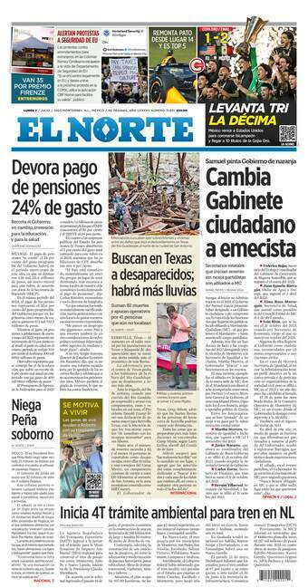 El Norte, edición del lunes 07 de julio de 2025 El Norte, edición del lunes 07 de julio de 2025