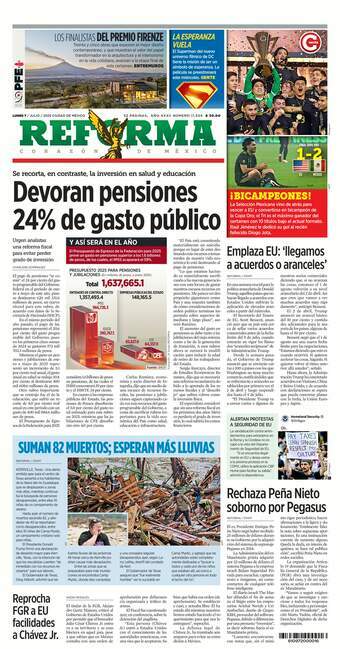 Reforma, edición del lunes 07 de julio de 2025