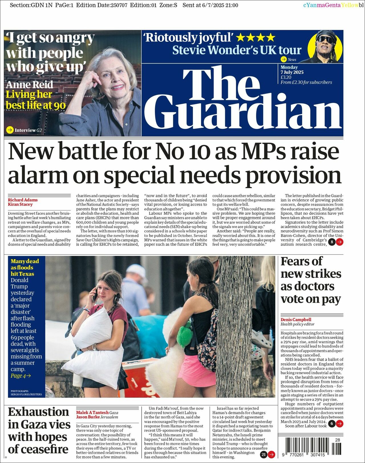 The Guardian, edición del lunes 07 de julio de 2025 The Guardian, edición del lunes 07 de julio de 2025