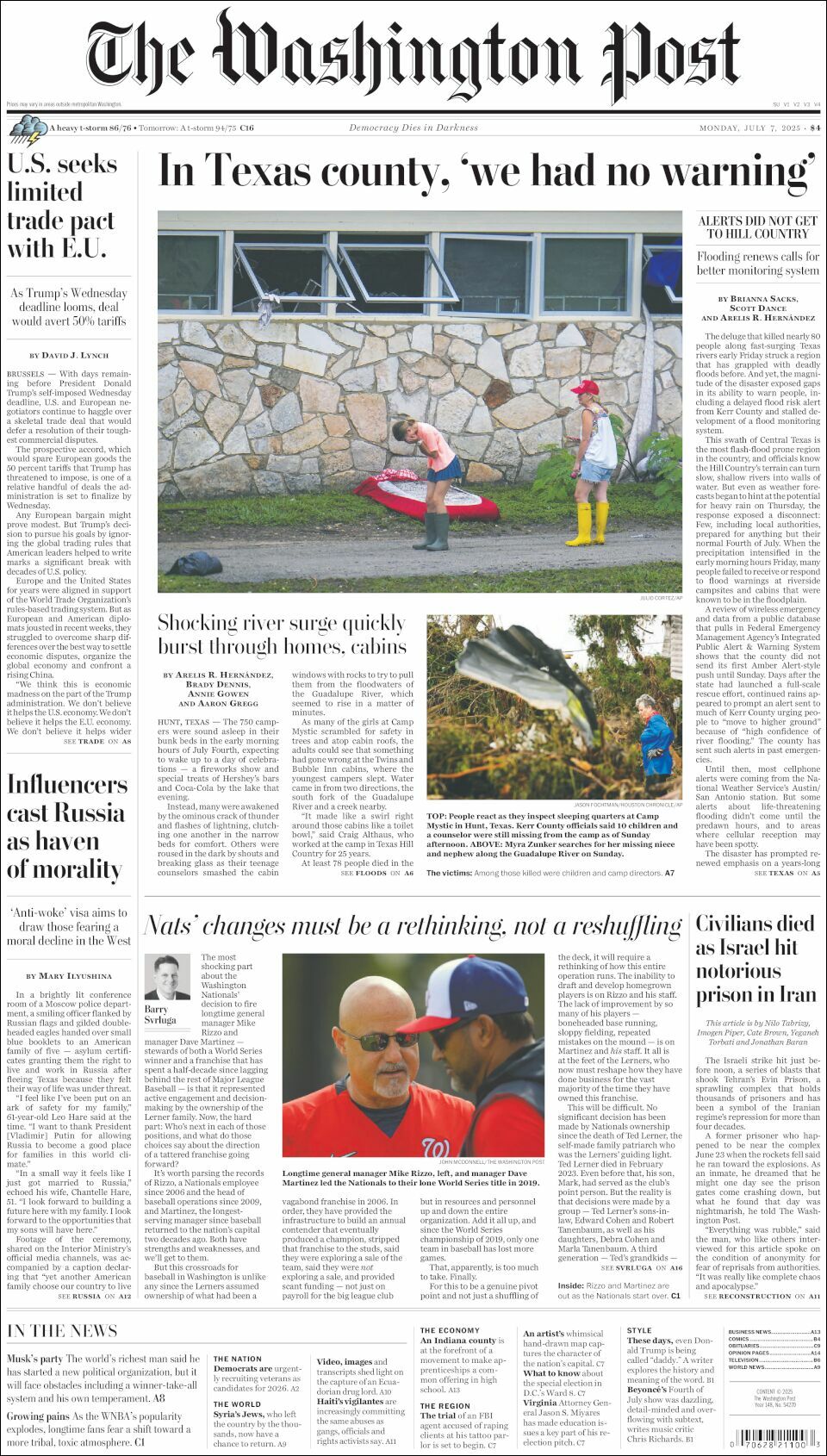 The Washington Post, edición del lunes 07 de julio de 2025 The Washington Post, edición del lunes 07 de julio de 2025