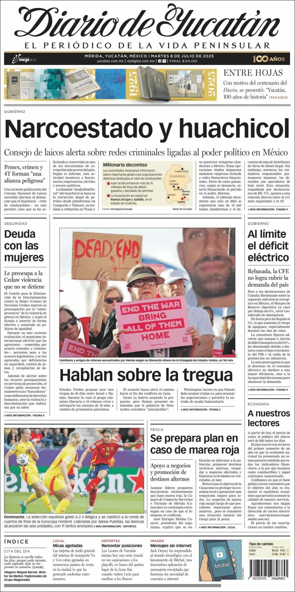 El Diario de Yucatán, edición del martes 08 de julio de 2025 El Diario de Yucatán, edición del martes 08 de julio de 2025