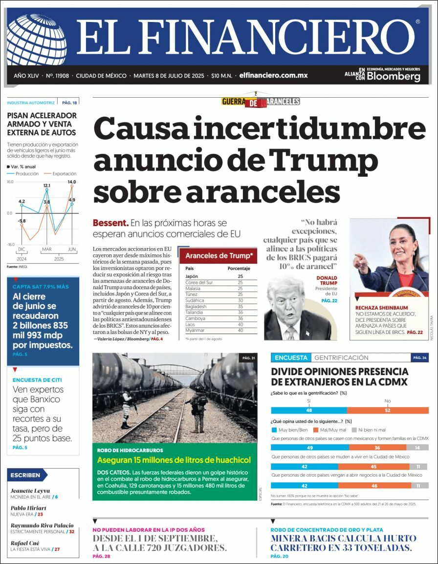 El Financiero, edición del martes 08 de julio de 2025 El Financiero, edición del martes 08 de julio de 2025