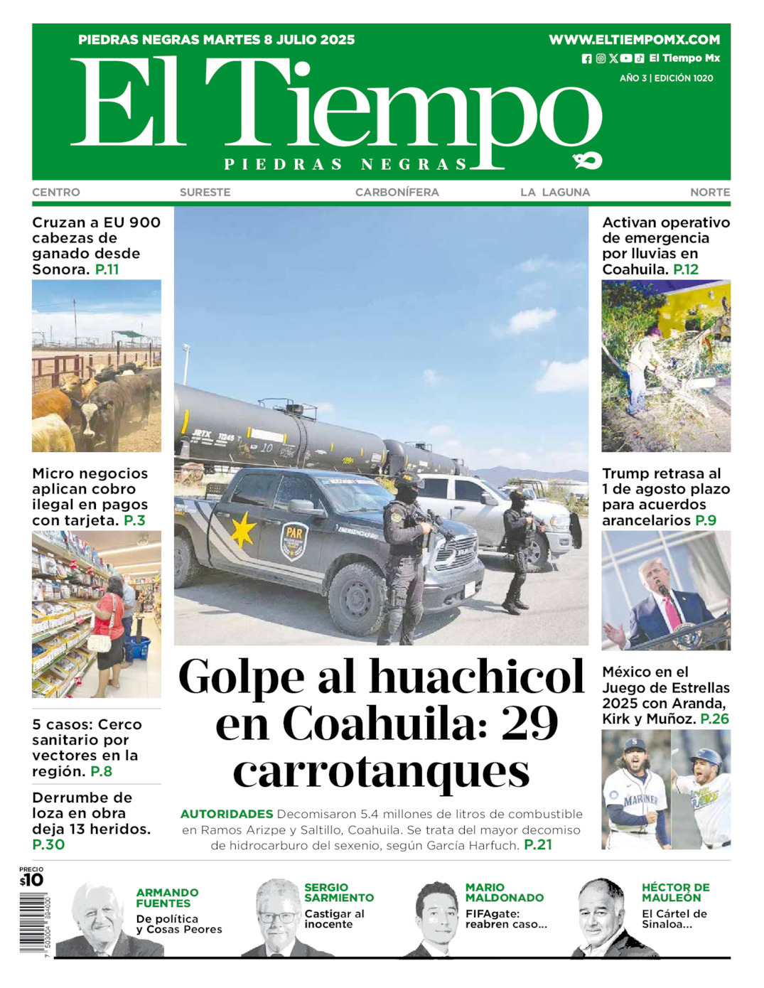El Tiempo Piedras Negras, edición del martes 08 de julio de 2025 El Tiempo Piedras Negras, edición del martes 08 de julio de 2025
