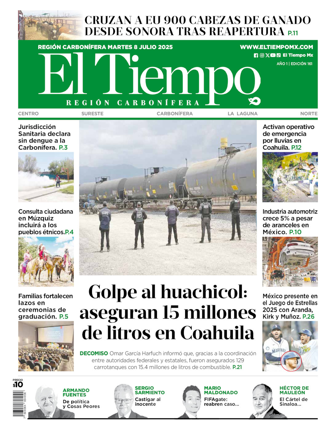 El Tiempo Región Carbonífera, edición del martes 08 de julio de 2025 El Tiempo Región Carbonífera, edición del martes 08 de julio de 2025
