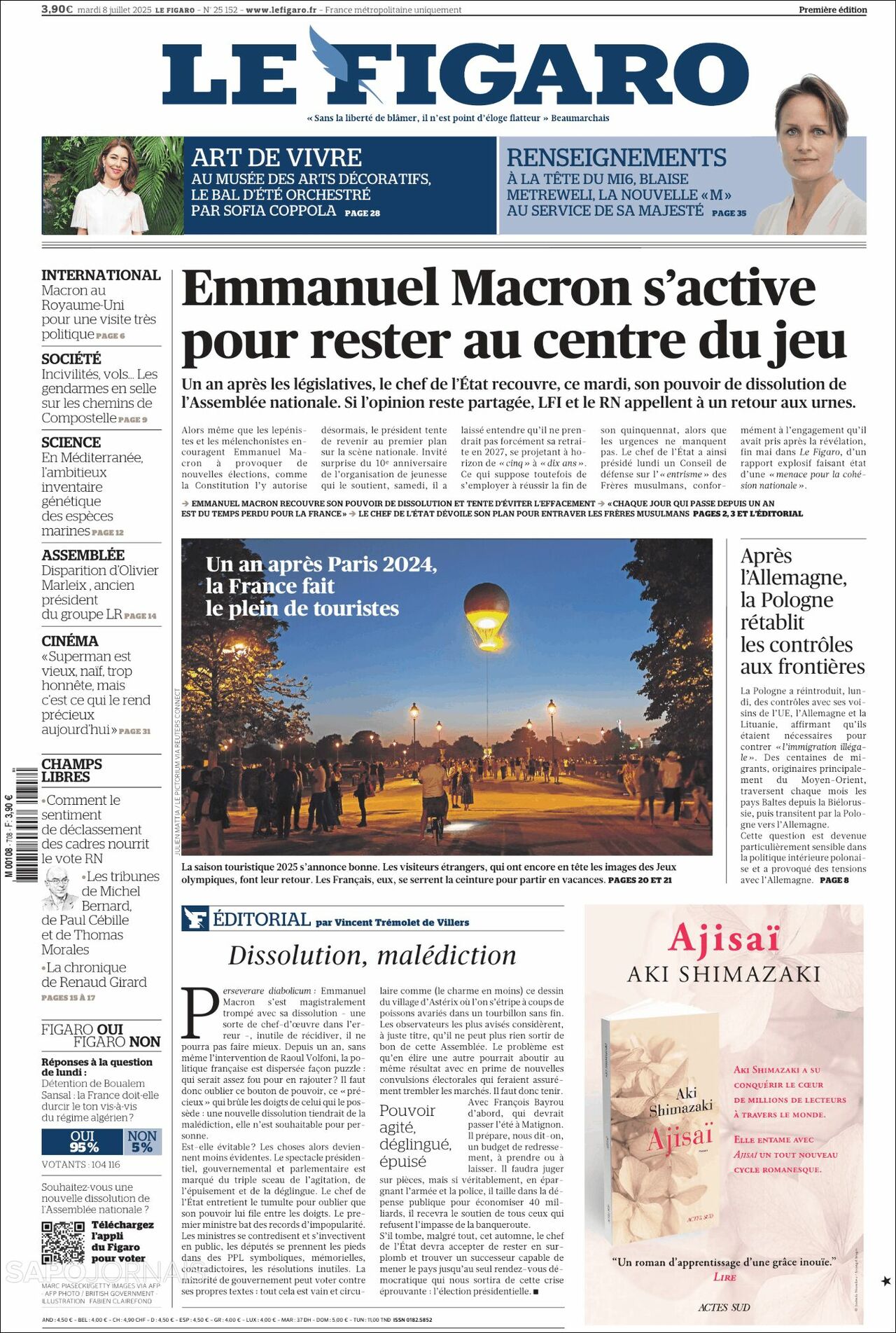 Le Figaro, edición del martes 08 de julio de 2025 Le Figaro, edición del martes 08 de julio de 2025