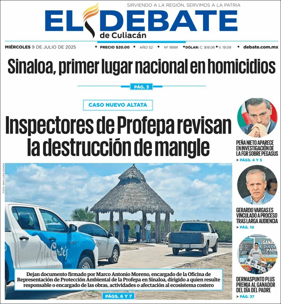 El Debate Culiacán, edición del miércoles 09 de julio de 2025 El Debate Culiacán, edición del miércoles 09 de julio de 2025