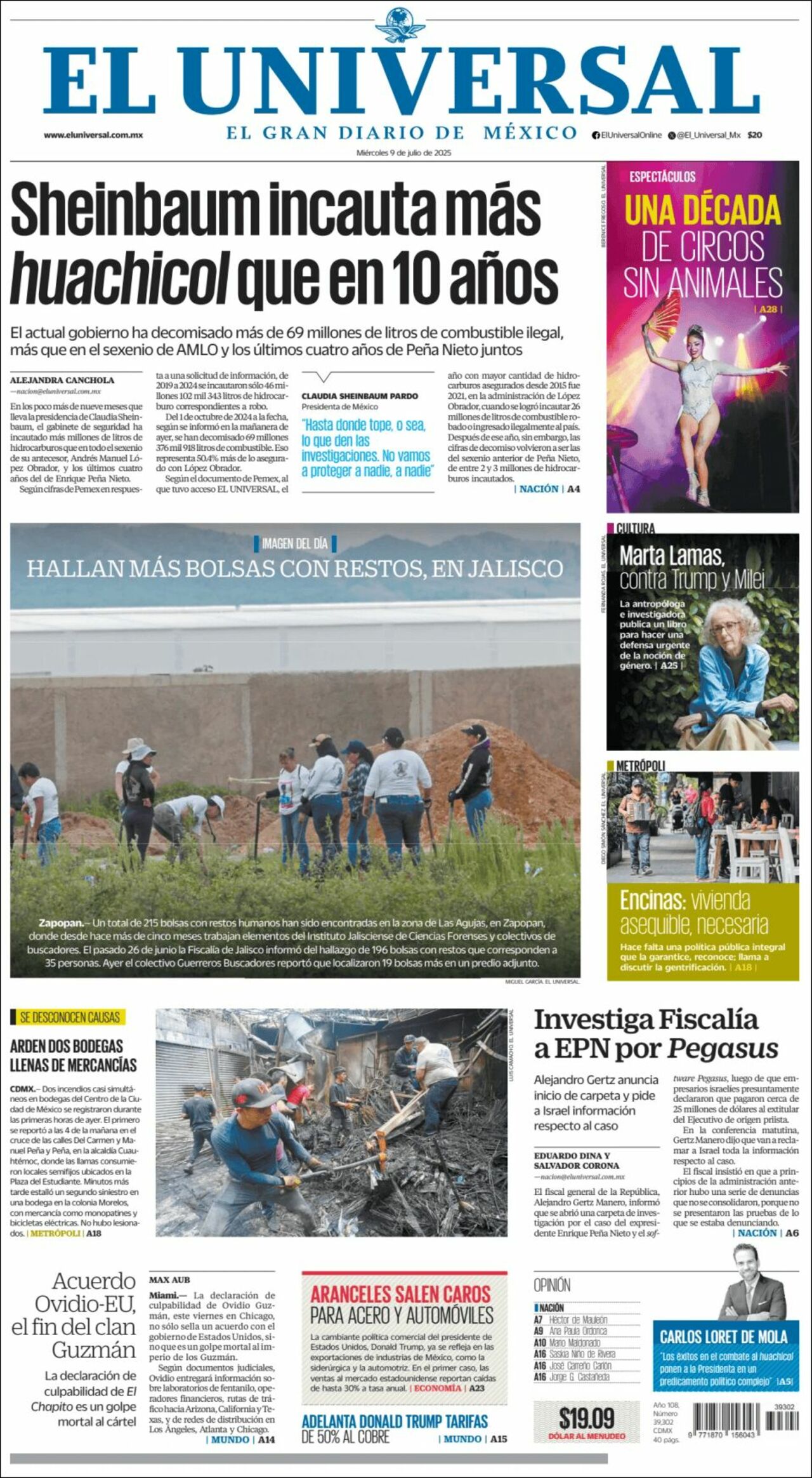 El Universal, edición del miércoles 09 de julio de 2025 El Universal, edición del miércoles 09 de julio de 2025