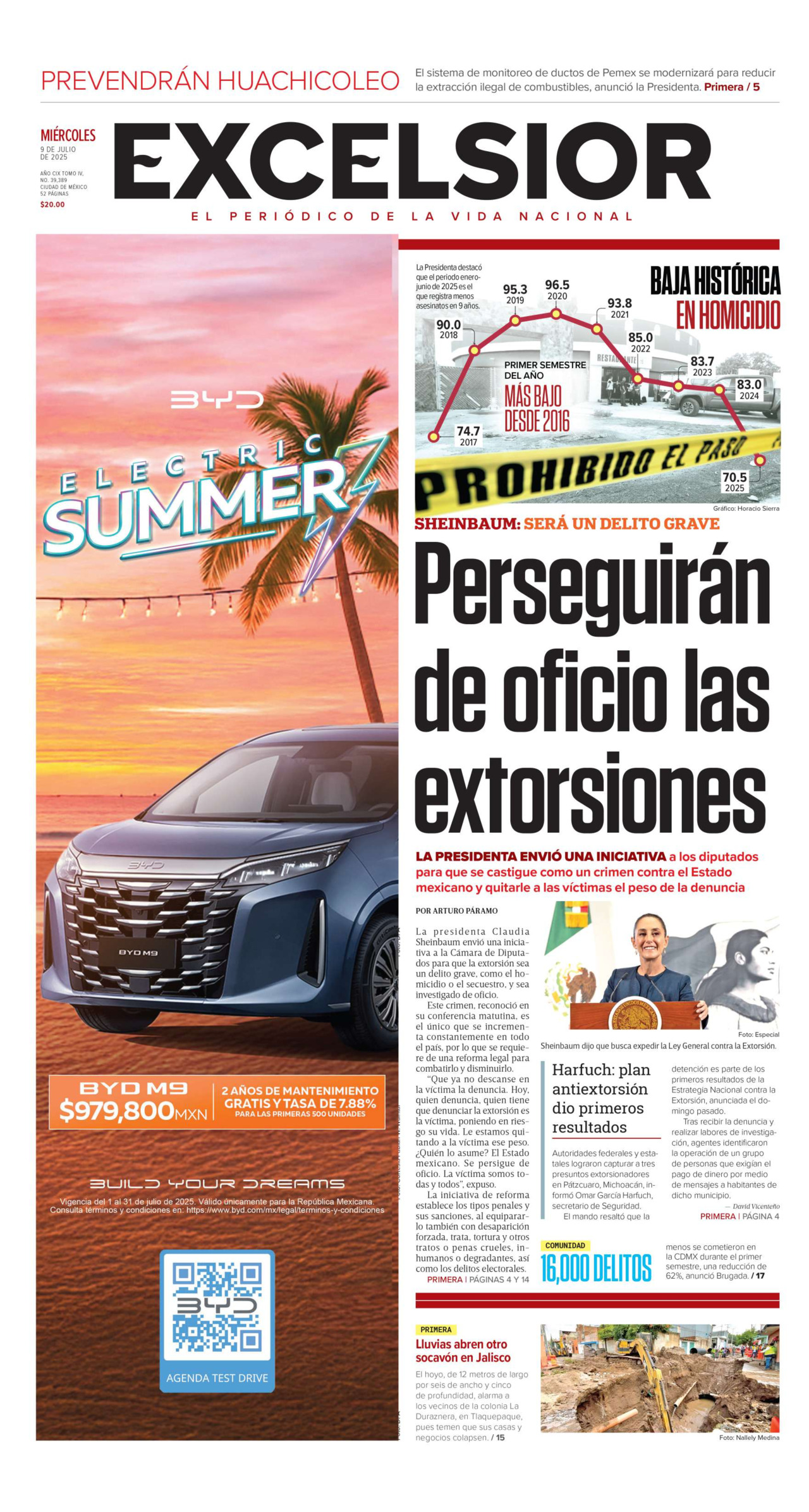 Excelsior, edición del miércoles 09 de julio de 2025 Excelsior, edición del miércoles 09 de julio de 2025