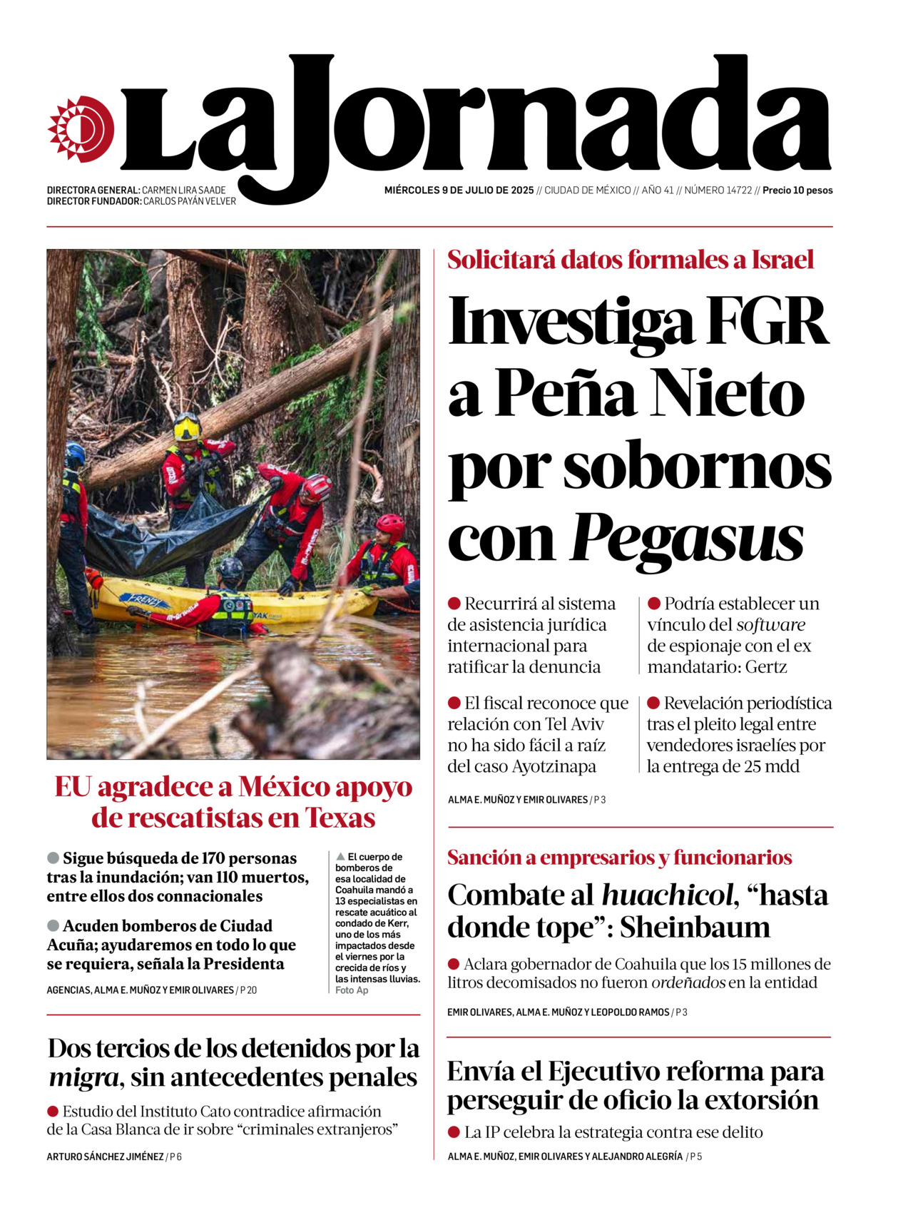 La Jornada, edición del miércoles 09 de julio de 2025 La Jornada, edición del miércoles 09 de julio de 2025