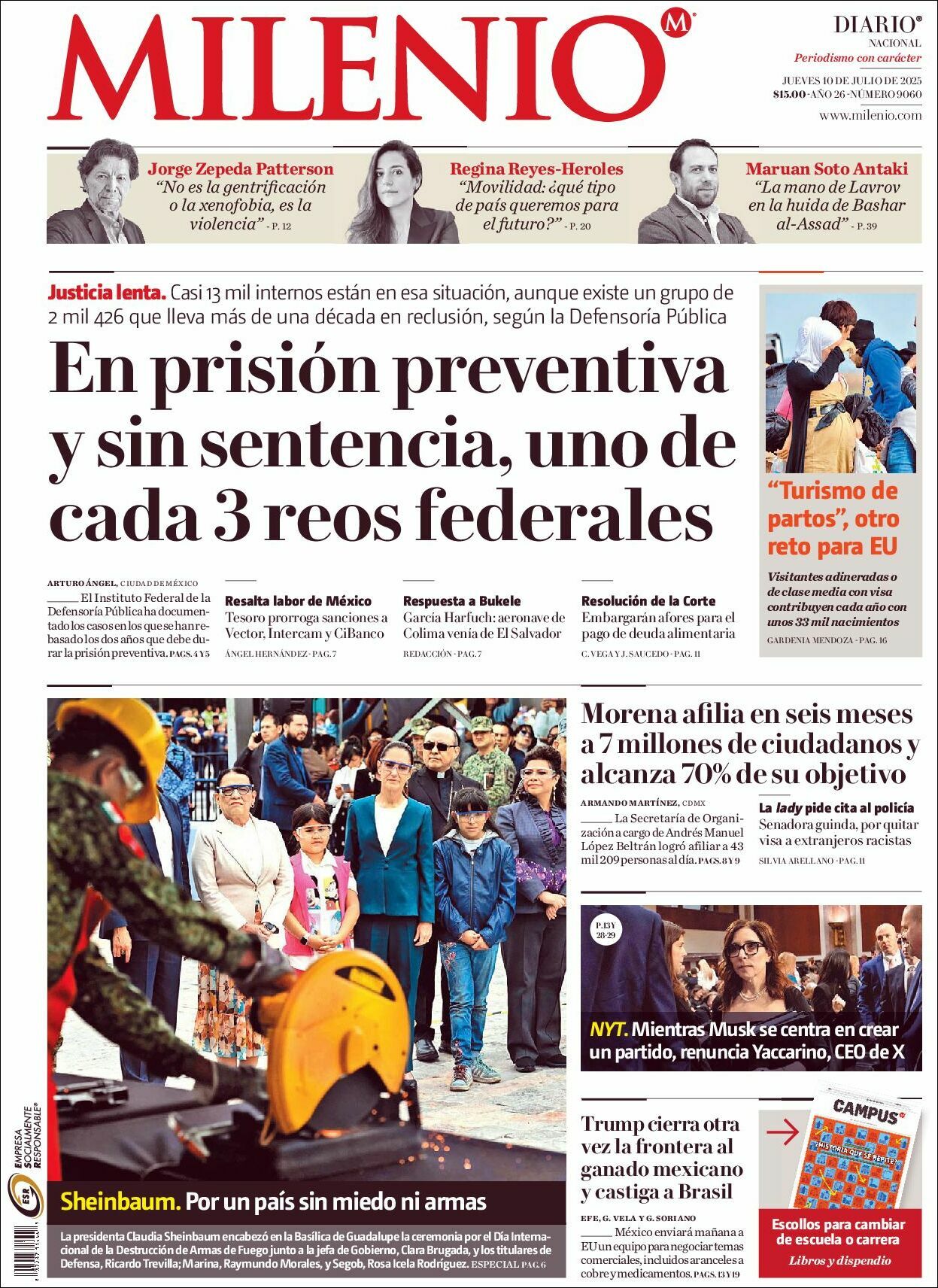 Milenio, edición del jueves 10 de julio de 2025 Milenio, edición del jueves 10 de julio de 2025