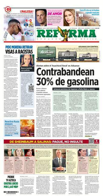Reforma, edición del jueves 10 de julio de 2025 Reforma, edición del jueves 10 de julio de 2025