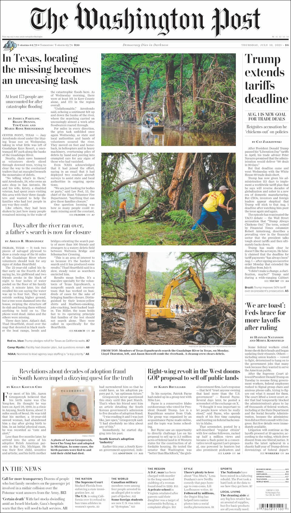 The Washington Post, edición del jueves 10 de julio de 2025 The Washington Post, edición del jueves 10 de julio de 2025