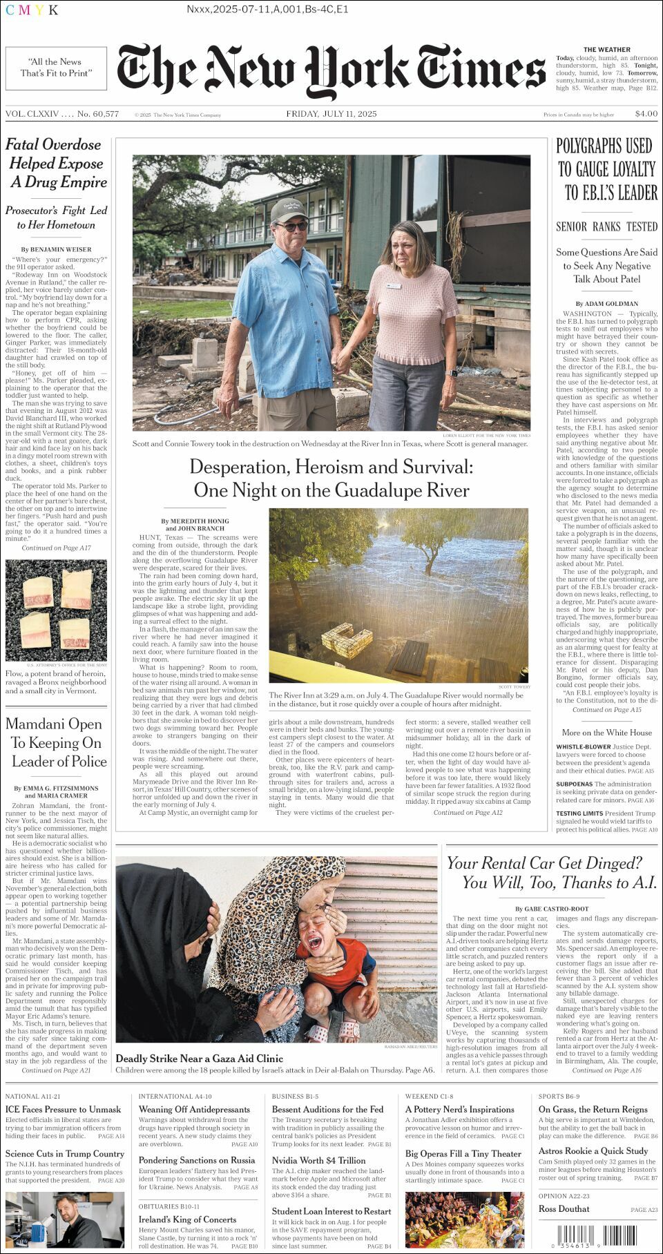 The New York Times, edición del viernes 11 de julio de 2025
