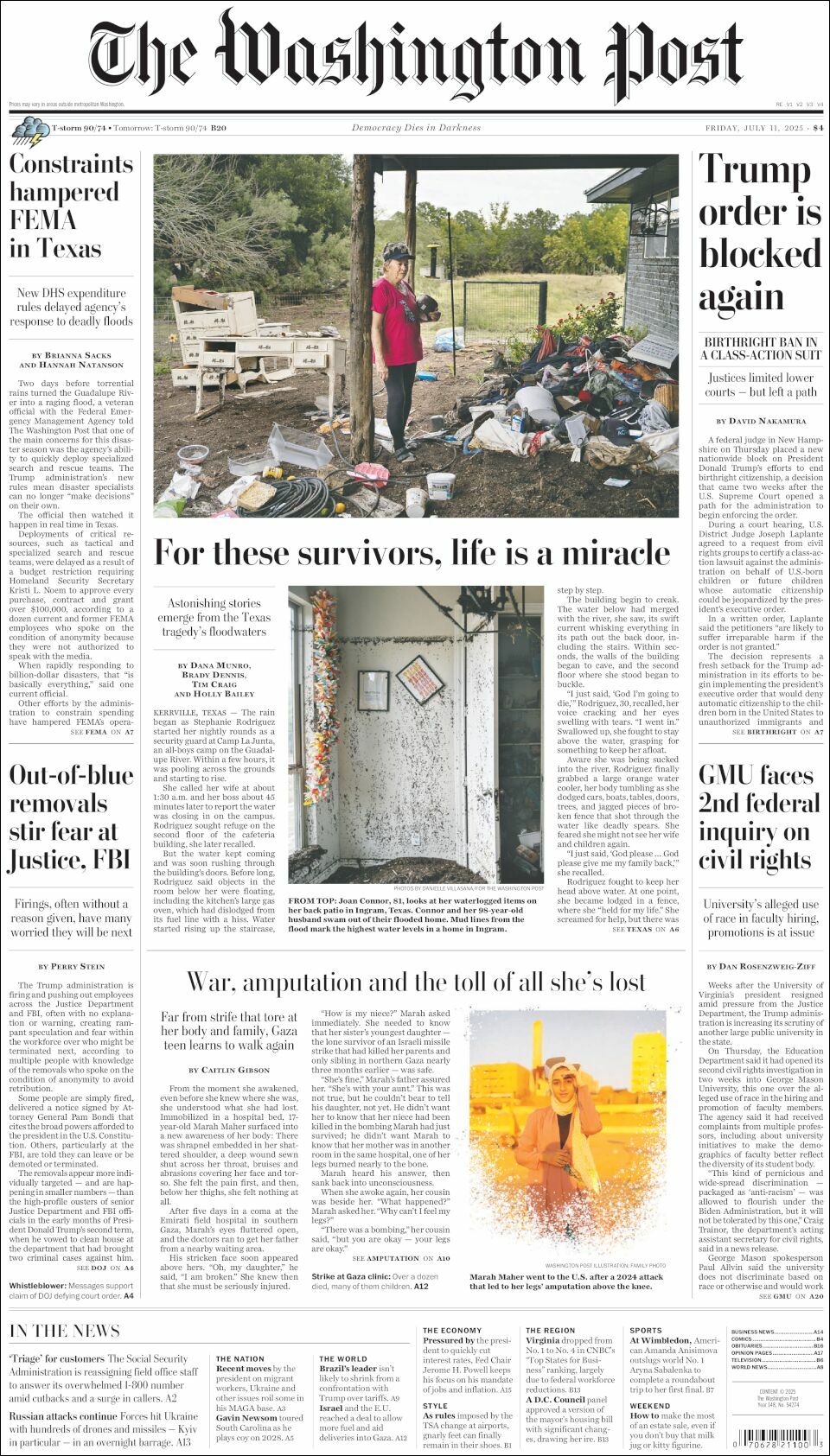 The Washington Post, edición del viernes 11 de julio de 2025