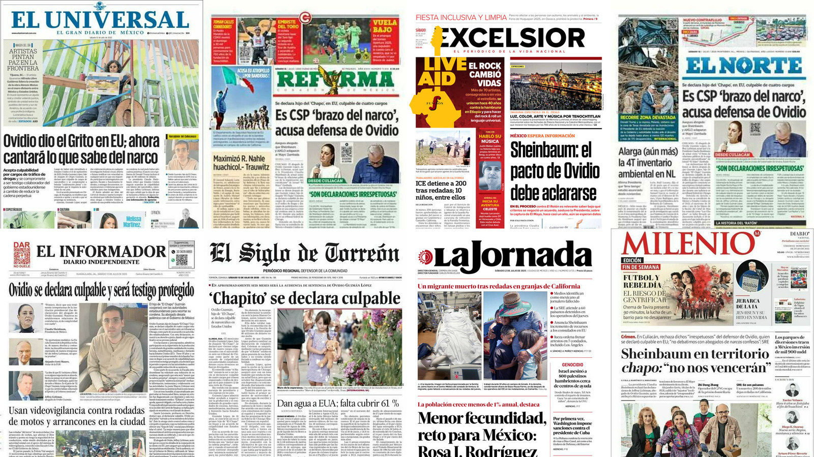 Portadas de periódicos impresos más importantes de México hoy