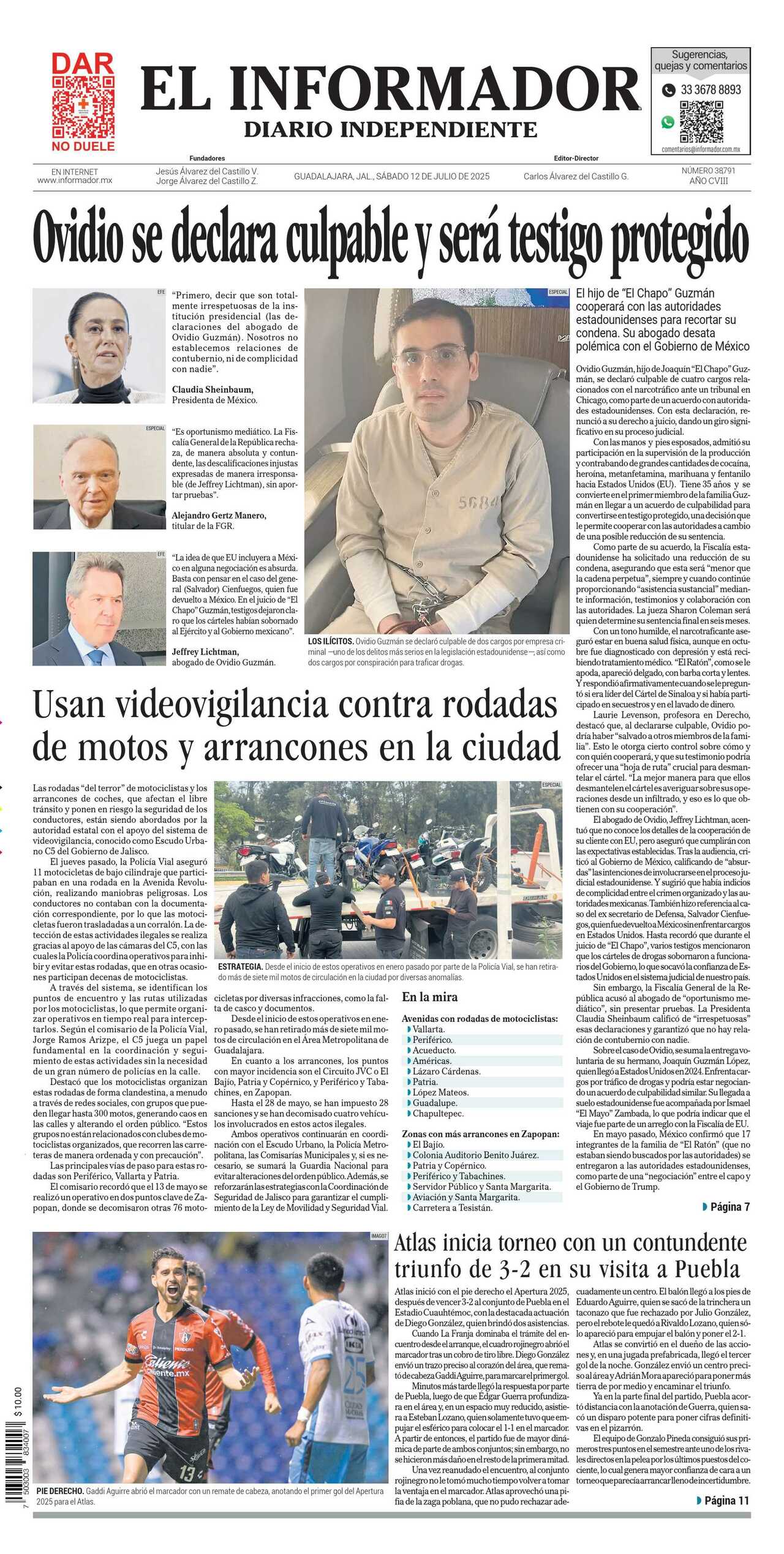 El Informador, edición del sábado 12 de julio de 2025 El Informador, edición del sábado 12 de julio de 2025