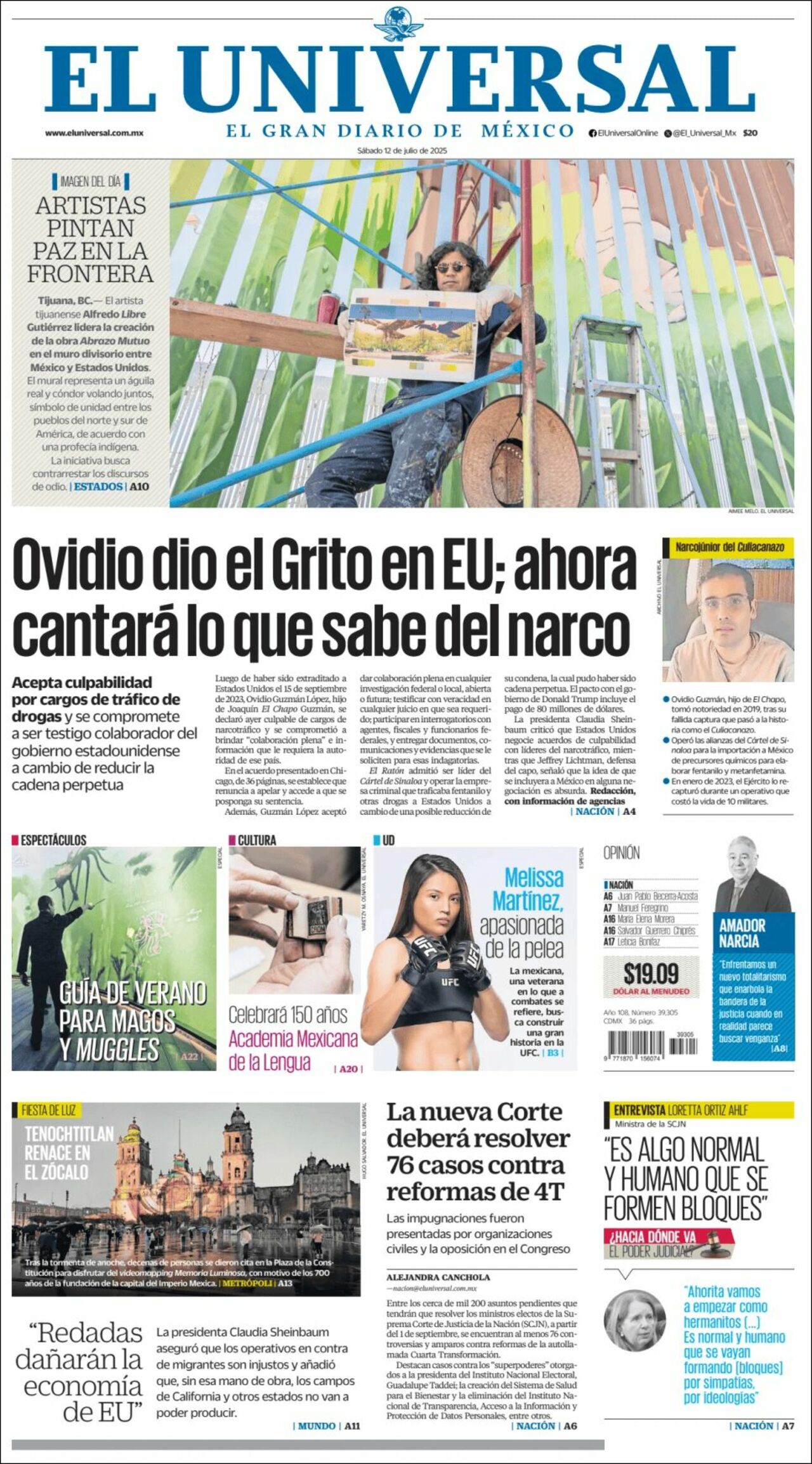 El Universal, edición del sábado 12 de julio de 2025 El Universal, edición del sábado 12 de julio de 2025